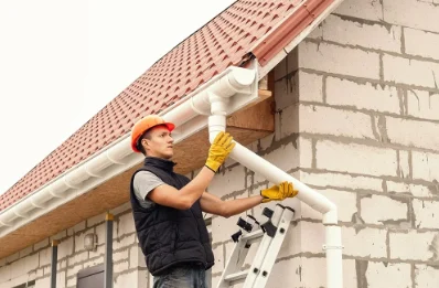 Pose et remplacement de gouttières à Longuesse